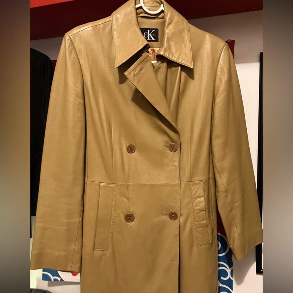 Calvin Klein 3/4 Leather Coat